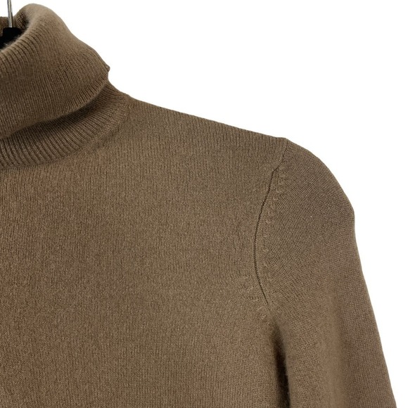 Ralph Lauren Purple Label Cashmere Turtleneck Pullover Sweater Brown Size M - Picture 6 of 9